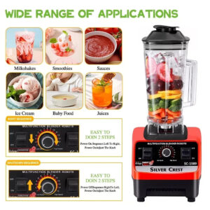 4500W Multifunctional Blender Food Processor Smoothie Juicer Ice Crusher 2 Jugs - Image 10