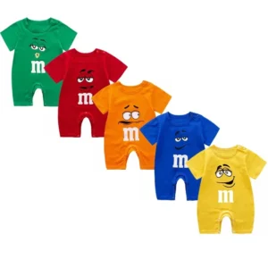 Summer New Casual Baby Boys Short Sleeve Rompers Cotton Newborn Girls Jumpsuit Toddler Baby Climbing Suit For 0-24M