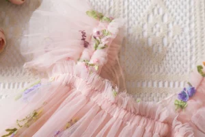 Baby Girls Summer Fashion Dress Holiday Girls Suspender Puffy Mesh Clothes Children Flower Wear Princess Embroidery Tulle Dress - Image 3