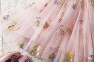 Baby Girls Summer Fashion Dress Holiday Girls Suspender Puffy Mesh Clothes Children Flower Wear Princess Embroidery Tulle Dress - Image 4