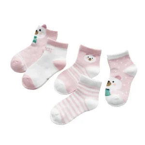 5Pairs/lot 0-2Y Infant Baby Socks Baby Socks for Girls Cotton Mesh Cute Newborn Boy Toddler Socks Baby Clothes Accessories - Image 4