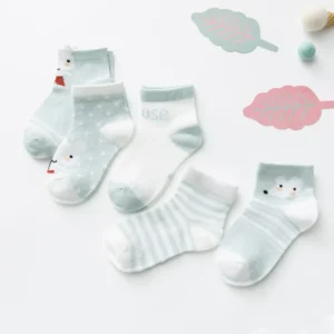 5Pairs/lot 0-2Y Infant Baby Socks Baby Socks for Girls Cotton Mesh Cute Newborn Boy Toddler Socks Baby Clothes Accessories - Image 6