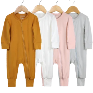 Summer Newborn Baby Romper Breathable Bamboo Fiber Long Sleeve Clothes Toddler Girl Jumpsuit Infant Boy Loungewear Pyjamas - Image 3