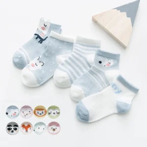 5Pairs/lot 0-2Y Infant Baby Socks Baby Socks for Girls Cotton Mesh Cute Newborn Boy Toddler Socks Baby Clothes Accessories - Image 2