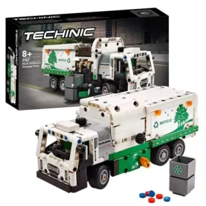 503PCS Technical Mack LR Electric Garbage Truck Building Blocks Assemble Bricks Toy Gift For Children Kids