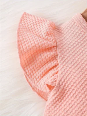 Newborn Baby Girls Dress Summer Waist Flower Vest Sleeveless Short Top Sweet Girl Lace Mesh Dress - Image 6