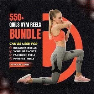 550 Women’s Gym Reels – Ready-to-Post Fitness Content for Strong Female Brands