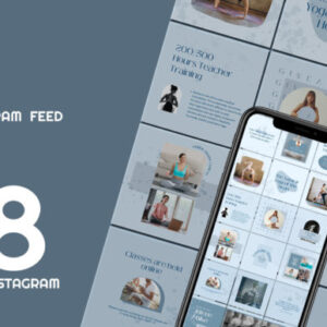 Calm & Connected: Yoga Puzzle Grid instagram & canva